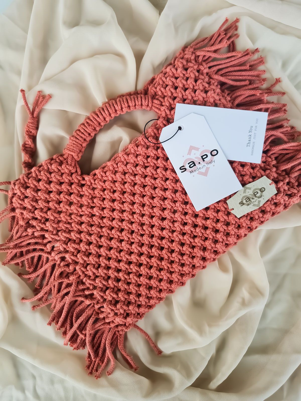 Dakota Crochet Bag – Peony