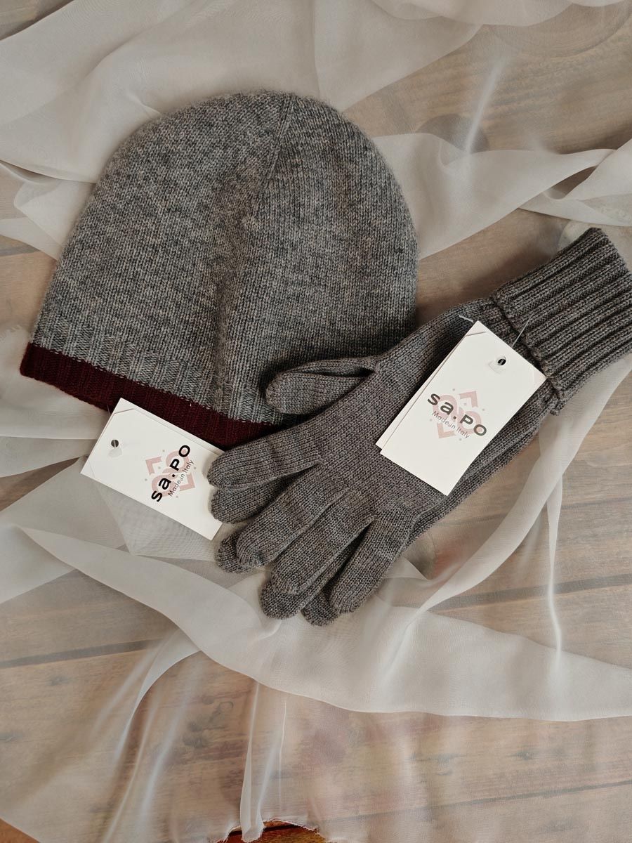 Cashmere Gloves & Beanie Set