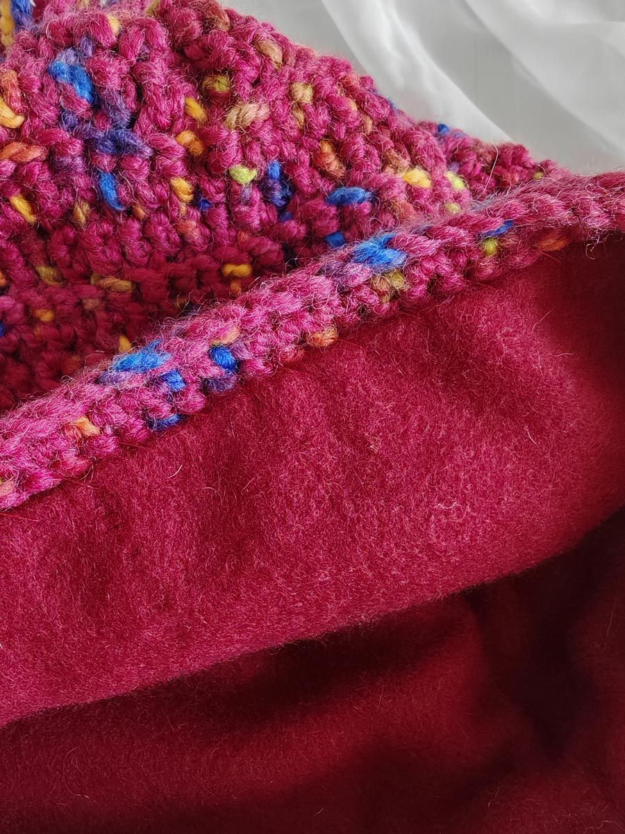 Crochet Beanie – Cuffia Uncinetto - Height  23 CM X CIRC. 58 CM - Rosa