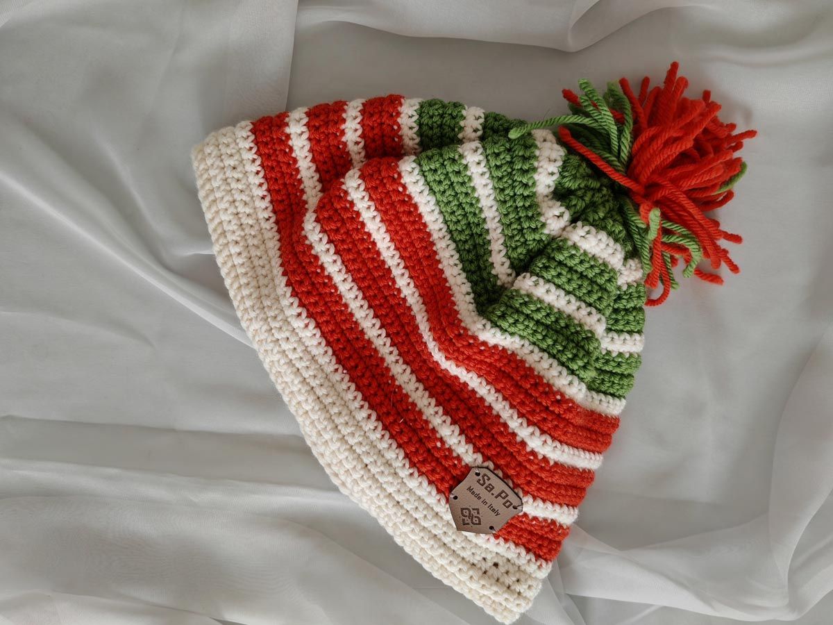 Cuffia Uncinetto - H. 20 CM X CIRC. 58 CM - Multicolor