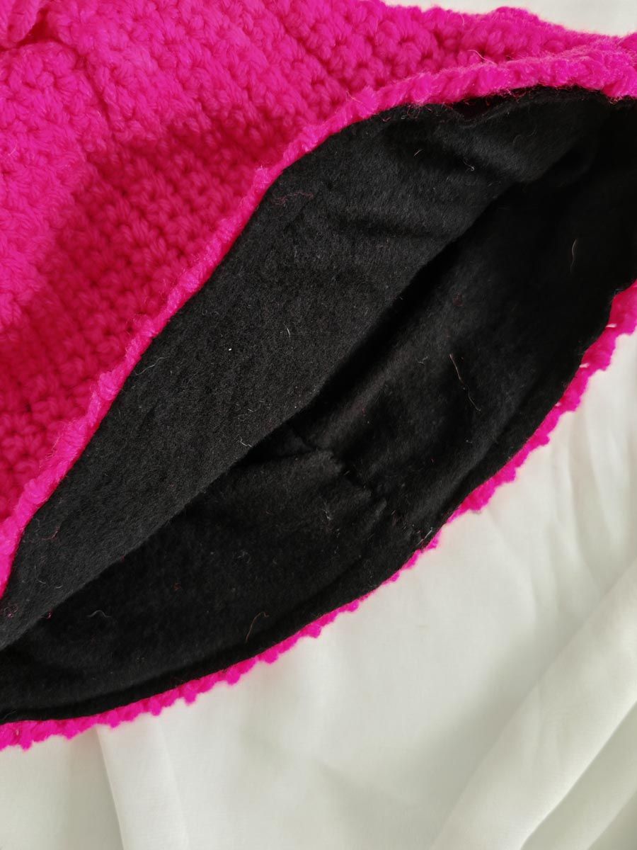 Cuffia Uncinetto - H. 18 CM X CIRC. 56 CM - Fucsia
